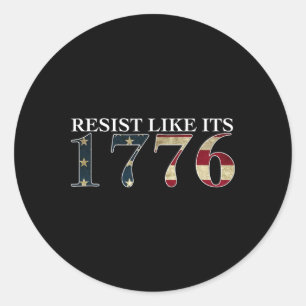 Residenz wie 1776 - Wahre Patrioten - Vintages Gif Runder Aufkleber