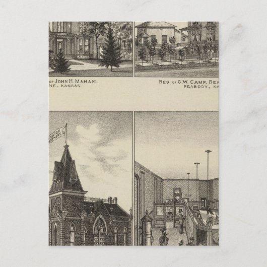 Residenzen, Abilene, Kansas Postkarte (Vorderseite)
