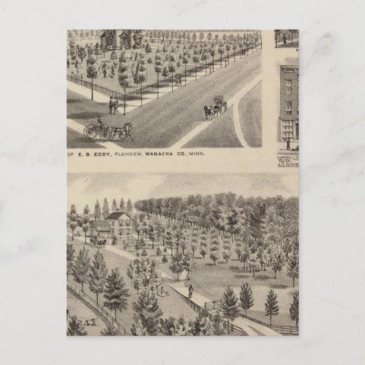 Residenzen, Bauernhof, Minnesota Postkarte (Vorderseite)