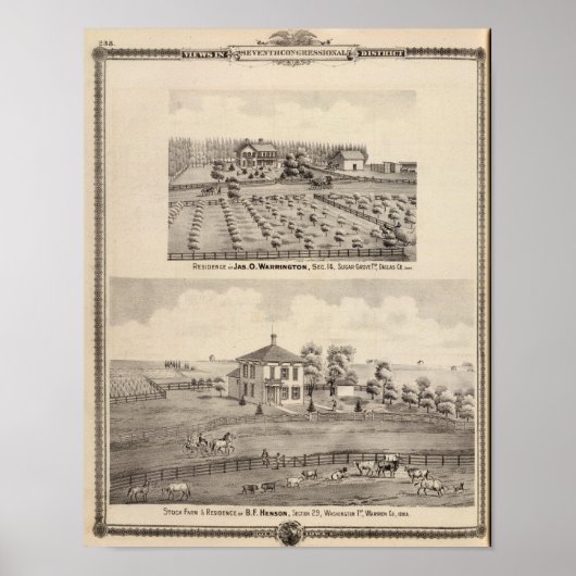 Residenzen & Bauernhof Warrington Poster (Vorne)