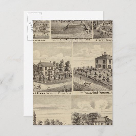 Residenzen, Bauernhöfe in Polen Postkarte (Vorne/Hinten)