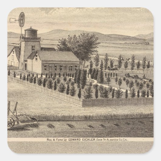 Residenzen Eichler, Meyer Quadratischer Aufkleber (Vorderseite)