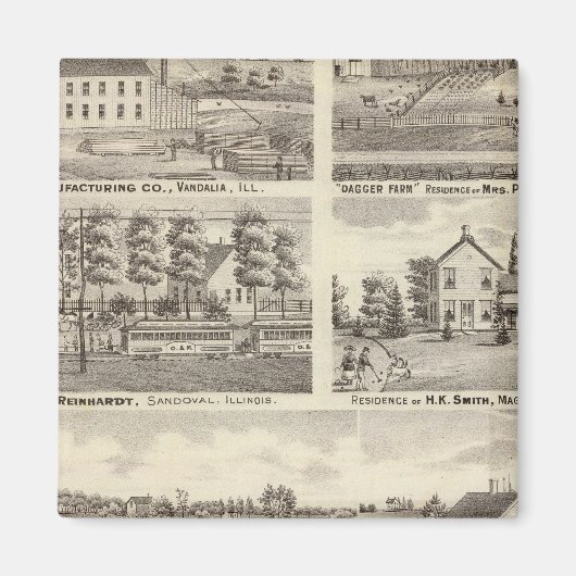 Residenzen, Farmen und Fabrik, Vandalia, Sandoval Magnet (Vorne)