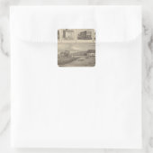 Residenzen, Gebäude & Kirchen Quadratischer Aufkleber (Tasche)