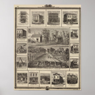 Residenzen & Geschäfte in Muscatine Poster