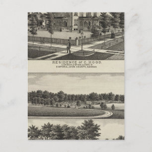 Residenzen, Grove, Mills, Factory, Emporia, Kansas Postkarte