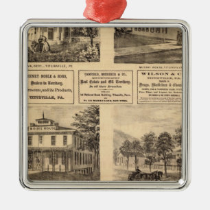 Residenzen, Hotels, Titusville, Franklin Silbernes Ornament