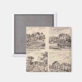 Residenzen in Redfield Magnet (Vorderseite/Rückseite)