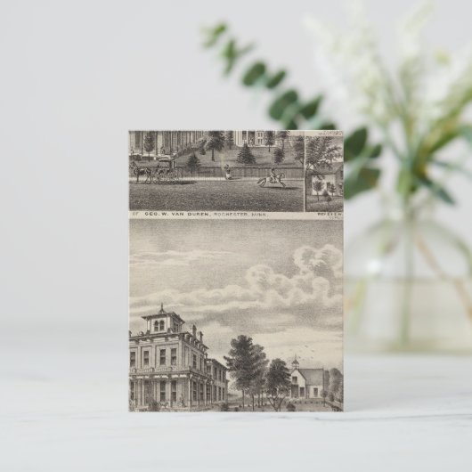 Residenzen in Rochester, Minnesota Postkarte (Stehend Vorderseite)