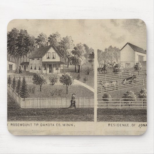 Residenzen und Barns, Minnesota Mousepad (Vorne)