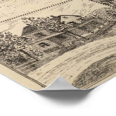 Residenzen und Bauernhof in New Haven Poster (Ecke)