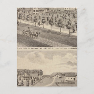 Residenzen und Bauernhof, Minnesota Postkarte
