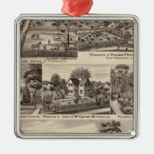 Residenzen und Bauernhöfe in Edgar, Hardin, Massa Silbernes Ornament
