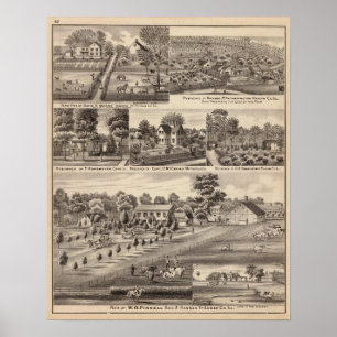 Residenzen und Bauernhöfe in Edgar, Hardin, Massac Poster