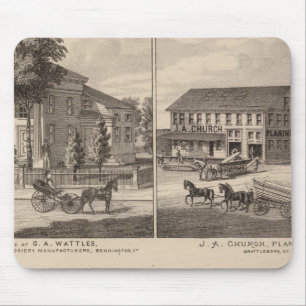 Residenzen und Fabrik in Bennington Mousepad