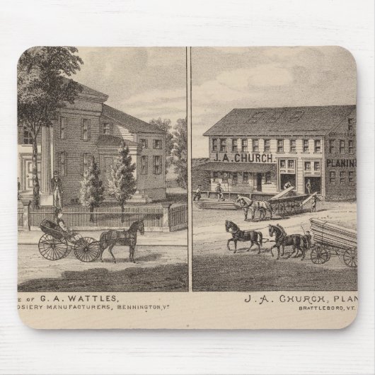Residenzen und Fabrik in Bennington Mousepad (Vorne)