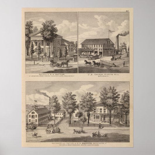 Residenzen und Fabrik in Bennington Poster (Vorne)