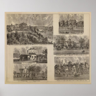 Residenzen und Fabrik in Minnesota Poster