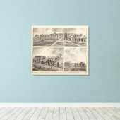 Residenzen und Geschäfte in Zumbrota und Norwegen Leinwanddruck (Insitu (Holzboden))