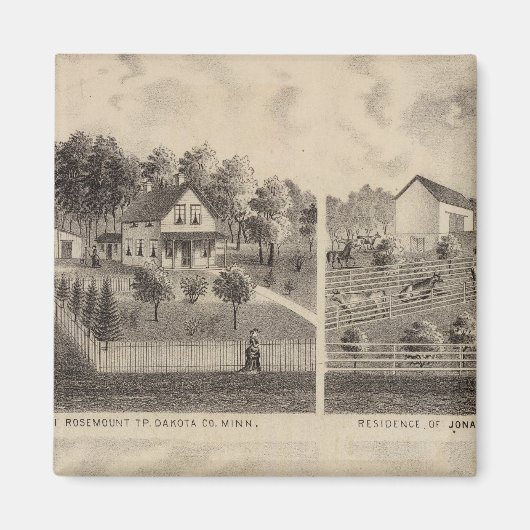 Residenzen und Scheunen, Minnesota Magnet (Vorne)