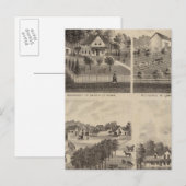 Residenzen und Scheunen, Minnesota Postkarte (Vorne/Hinten)