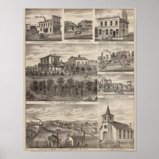 Residenzen, Unternehmen und Stadt Eyota Poster (Vorne)