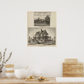 Residenzen von JR Fisher und MP Simpson, Kansas Poster (Küche)