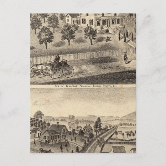 Residenzen von SA Nay und DM Winans Postkarte (Vorderseite)