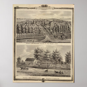 Residenzen von WH Hartsook und TW Parker Poster