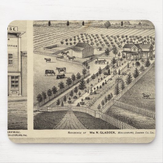 Residenzen von Wm N Gladden und Ina B Miller Mousepad (Vorne)