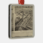 Residenzen von Wm N Gladden und Ina B Miller Silbernes Ornament (Rechts)