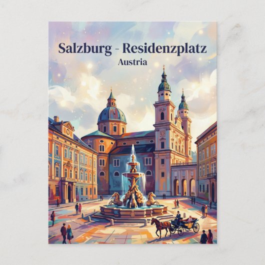 Residenzplatz Österreich Postkarte (Vorderseite)