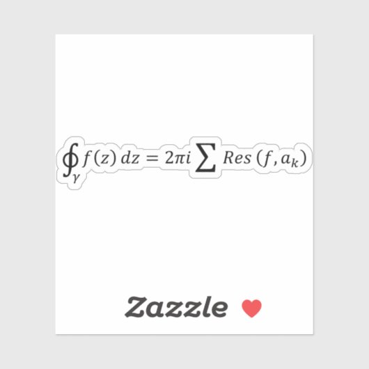 Residualsatz - komplexe Analyse - Berechnung und Aufkleber (Blatt)