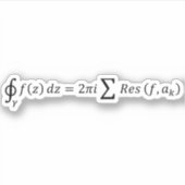 Residualsatz - komplexe Analyse - Berechnung und Aufkleber (Vorderseite)