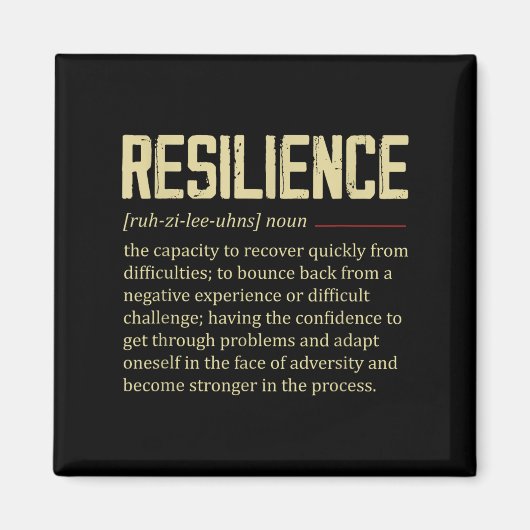Resilience Definition Dictionary Vintage Motivatio Magnet (Vorne)
