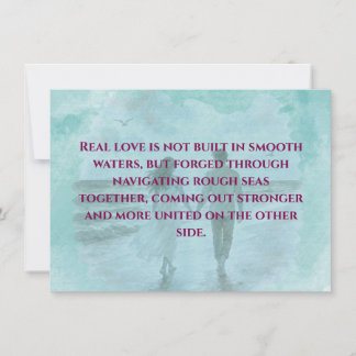 Resilience & Love Romantic Quote Standard Postcard Mitteilungskarte