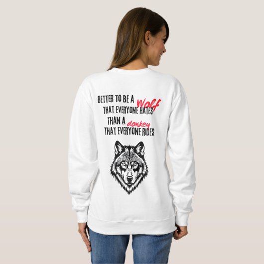 Resilience, self-worth, and independence sweatshirt (Schwarz voll)