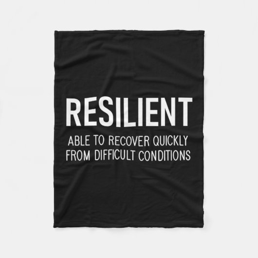 Resilient Able To Recover Quickly From Difficult C Fleecedecke (Vorderseite)