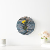 Resilient Dandelion Rock Crack Wall Clock Runde Wanduhr (Zuhause)