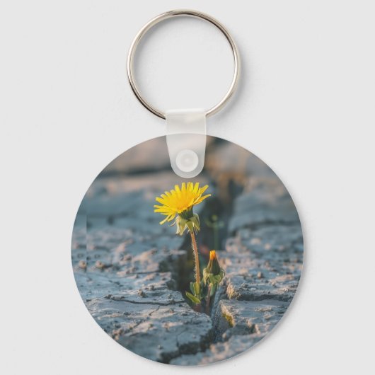 Resilient Dandelion Rock Keychain Schlüsselanhänger (Vorderseite)
