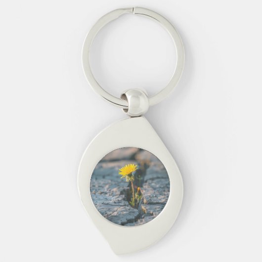Resilient Dandelion Rock Keychain Schlüsselanhänger (Vorderseite)