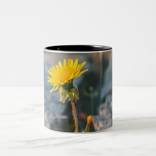 Resilient Dandelion Two-Tone Coffee Mug Zweifarbige Tasse (Mittel)