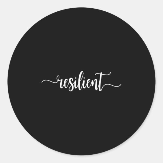Resilient Mental Strength Self-esteem Motivation R Runder Aufkleber (Vorderseite)