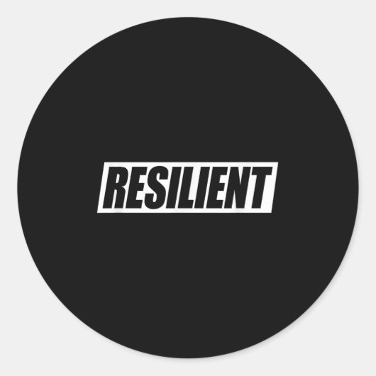 Resilient Mental Strength Self-esteem Motivation R Runder Aufkleber (Vorderseite)