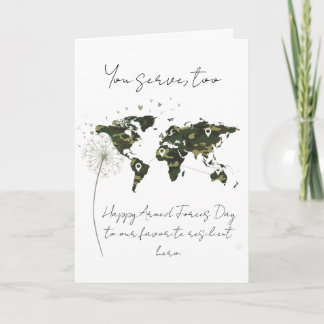 Resilient Military Child Armed Forces Day Karte