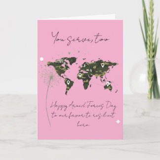 Resilient Military Child Armed Forces Day Karte