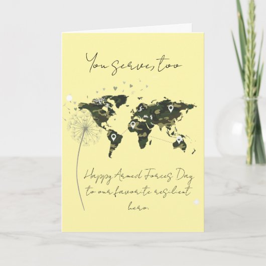 Resilient Military Child Armed Forces Day Karte (Vorderseite)