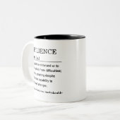 Resilienz Definition Zweifarbige Tasse (Vorderseite Links)