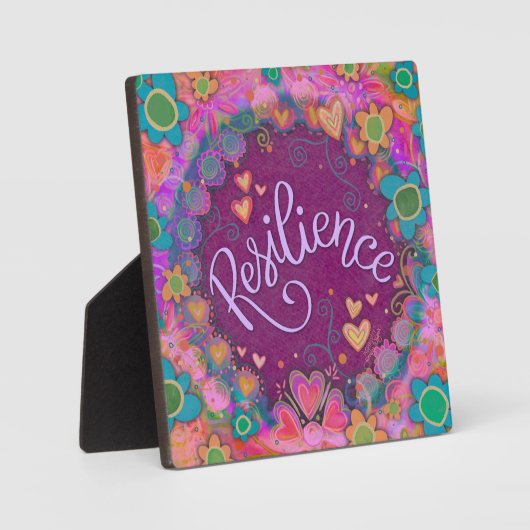 Resilienz Hübsche florale whimsical Inspiration Fotoplatte (Vorderseite)