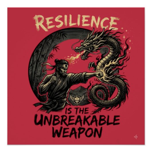 Resilienz ist die unzerbrechliche Waffe Poster (Vorderseite)